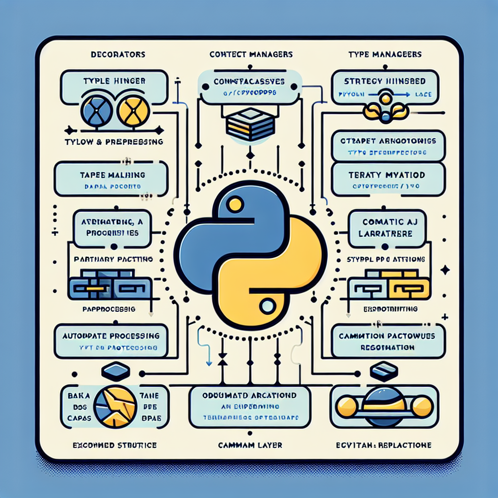 Ilustración técnica para: Cómo extender clases base de frameworks de IA eficientemente con Python