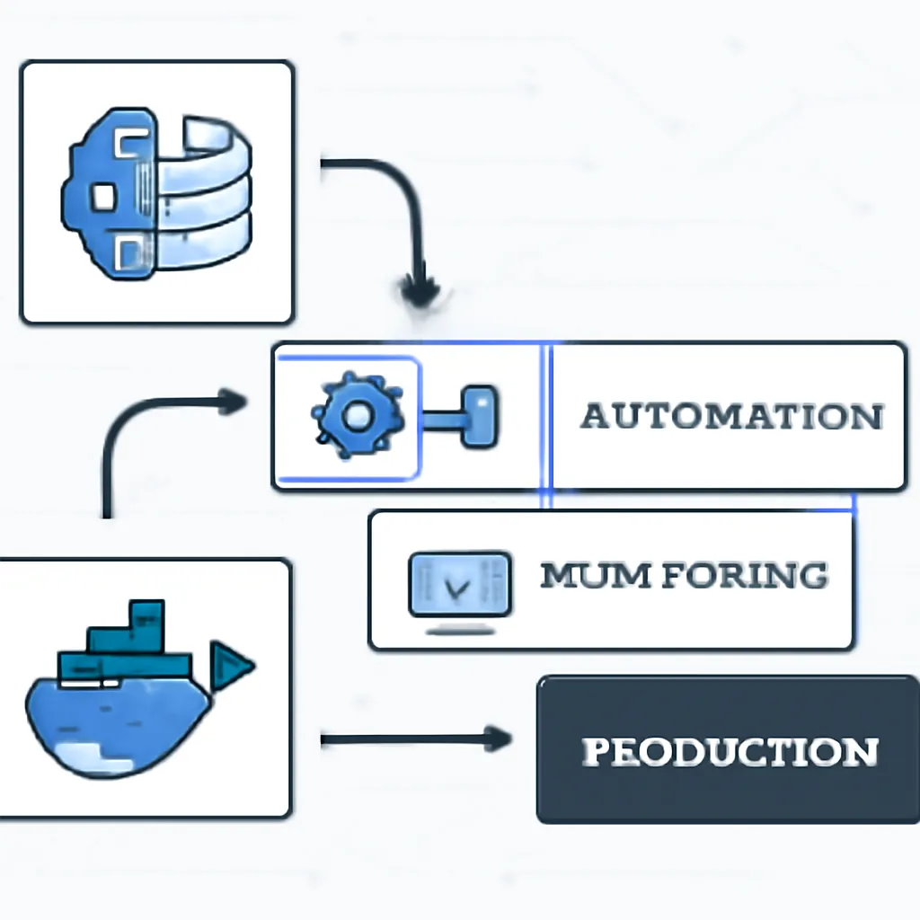 Ilustración técnica para: Cómo Construir un Pipeline Eficiente de MLOps para Despliegue de Modelos de IA en Producción