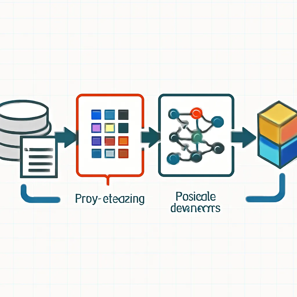 Ilustración técnica para: Guía Completa para Construir un Pipeline de ML con Scikit-Learn: De los Datos al Modelo en Producción